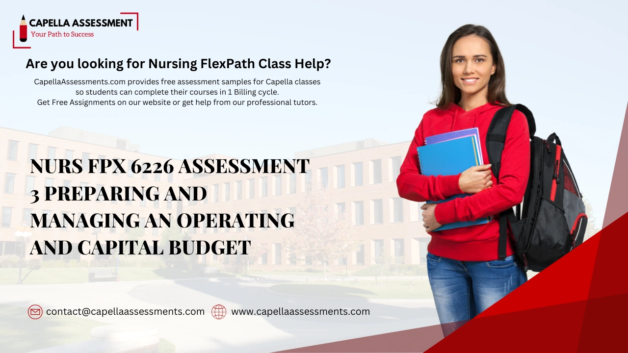 NURS FPX 6226 Assessment 3 Preparing and Managing an Operating and Capital Budget